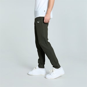 Ottoman Men's Slim Fit Sweat Pants, Dark Olive-White Cat, extralarge-IND