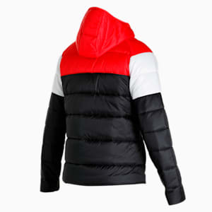 Colorblock Padded Men's Jacket, Puma Black-High Risk Red, extralarge-IND