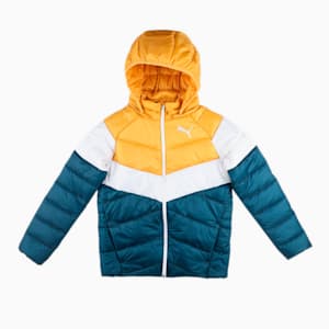 Colorblock Padded Men's Regular Fit Jacket, Intense Blue-Mineral Yellow, extralarge-IND