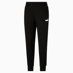 Essentials Women's Sweatpants, Cotton Black-Puma White