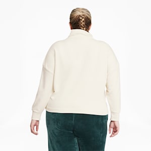 HER Women's High Crewneck Sweatshirt PL, Ivory Glow, extralarge