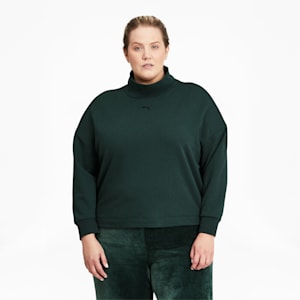 HER Women's High Crewneck Sweatshirt PL, Green Gables, extralarge