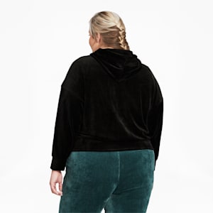 HER Velour Women's Hoodie PL, Cotton Black