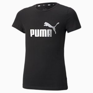 Essentials+ Logo Tee Big Kids, Puma Black, extralarge