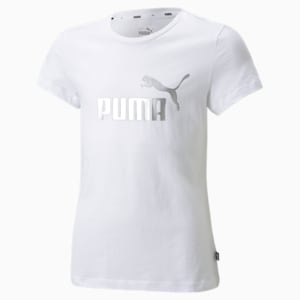 Essentials+ Logo Tee JR, Puma White