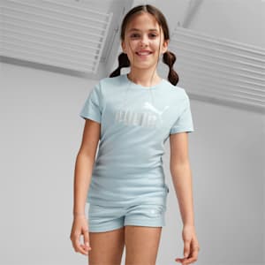 Logo Girl's Regular Fit T-Shirt, Turquoise Surf, extralarge-IND