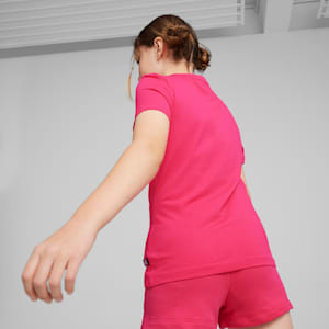 Camiseta juvenil con el logotipo Essentials+, Garnet Rose, extralarge