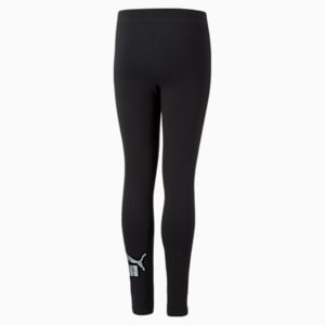 Essentials+ Logo Girls' Leggings, Puma Black, extralarge