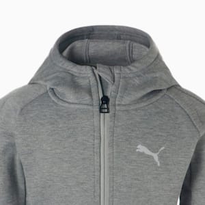 キッズ ボーイズ EVOSTRIPE フルジップ フーディー 116-164cm, Medium Gray Heather