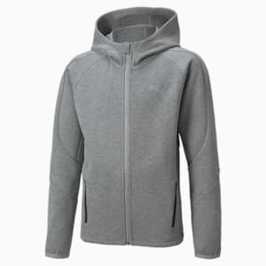 キッズ ボーイズ EVOSTRIPE フルジップ フーディー 116-164cm, Medium Gray Heather