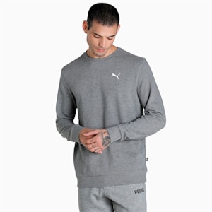 PUMA Crew Men's Regular Fit Sweatshirt, Medium Gray Heather, extralarge-IND