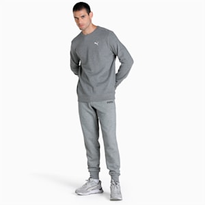 PUMA Crew Men's Regular Fit Sweatshirt, Medium Gray Heather, extralarge-IND