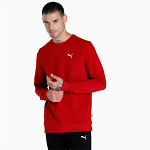 Crew Men's Regular Fit Sweatshirt, Intense Red, extralarge-IND