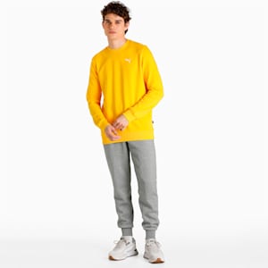 PUMA Crew Men's Regular Fit Sweatshirt, Sun Ray Yellow, extralarge-IND