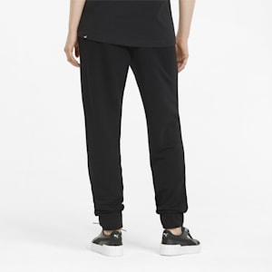 Womens Elastic Waist Sweatpants Plain Long Regular Fit Black XS 