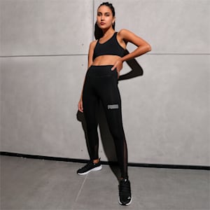 Active Essential Polyester Tight Fit Women's Leggings, Puma Black, extralarge-IND