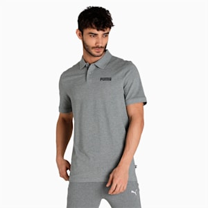 Pique Men's Regular Fit Polo, Medium Gray Heather, extralarge-IND