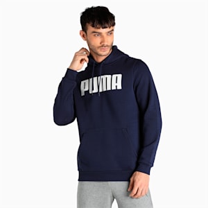 Men's Regular Fit Hooded Sweatshirt, Peacoat, extralarge-IND