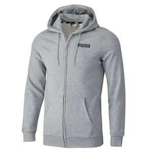 Full-Zip Men's Regular Fit Hoodie, Medium Gray Heather, extralarge-IND