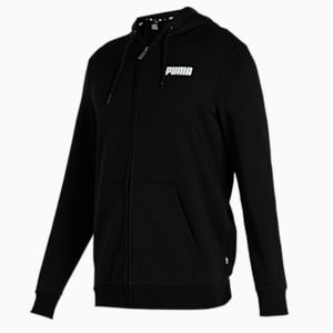 Full-Zip Men's Regular Fit Hoodie, Puma Black, extralarge-IND