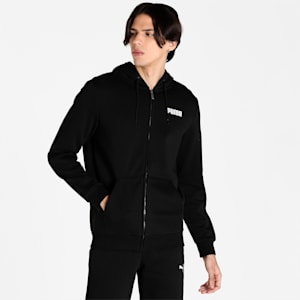 Essential Full-Zip Men's Regular Fit Hoodie, Puma Black, extralarge-IND