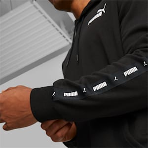 Tape Men's Regular Fit Hoodie, Puma Black, extralarge-IND