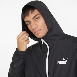 Essentials Solid Windbreaker Jacket Men, Puma Black