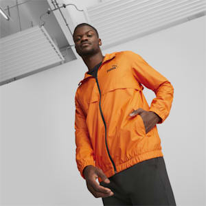 Men's Solid Regular Fit Windbreaker, Cayenne Pepper, extralarge-IND