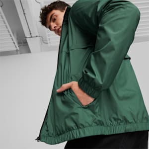 Essentials Solid Men's Regular Fit Windbreaker, Vine, extralarge-IND