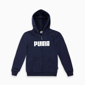 Essentials Full-Zip Kids' Hoodie, Peacoat