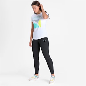 PUMA Graphic Women's Tights, Dark Gray Heather, extralarge-IND
