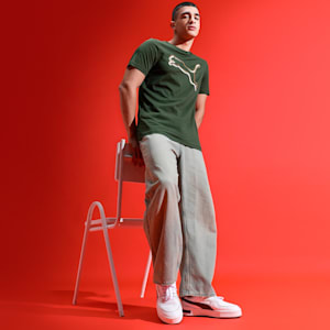 Graphic Men's Slim Fit T-Shirt, Forest Night, extralarge-IND