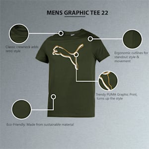 Graphic Men's Slim Fit T-Shirt, Forest Night, extralarge-IND
