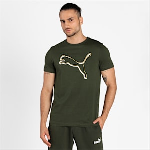 PUMA Graphic Men's Slim Fit T-Shirt, Forest Night, extralarge-IND