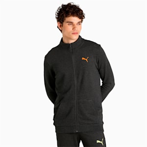 Graphic Full-Zip Men's Slim Fit Jacket, Dark Gray Heather, extralarge-IND