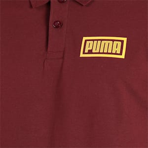 PUMA Graphic Men's Pique Polo, Burgundy