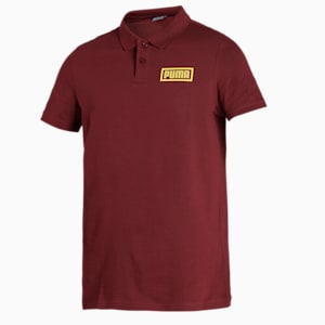 PUMA Graphic Men's Pique Polo, Burgundy