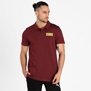 PUMA Graphic Men's Pique Polo, Burgundy