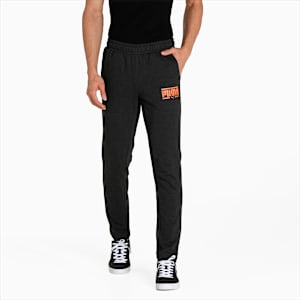 Graphic Men's Slim Fit Pants, Dark Gray Heather, extralarge-IND