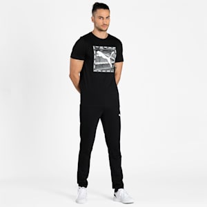 PUMA Graphic Men's Slim Fit T-Shirt, Puma Black, extralarge-IND