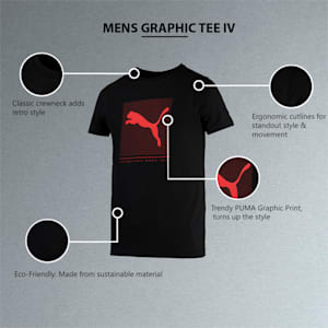 Graphic Men's Slim Fit T-Shirt, Puma Black, extralarge-IND