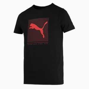 PUMA Graphic Men's Slim Fit T-Shirt, Puma Black, extralarge-IND