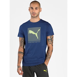 Graphic Men's Slim Fit T-Shirt, Elektro Blue, extralarge-IND