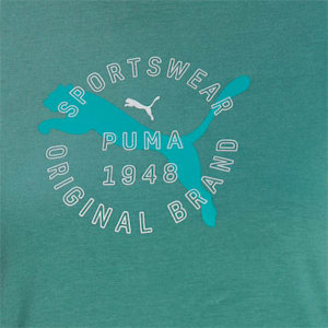 PUMA Graphic Women's T-Shirt, Blue Spruce