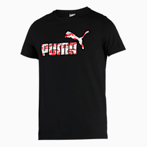 PUMA Graphic Men's Slim Fit T-Shirt, Puma Black, extralarge-IND