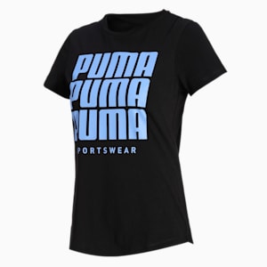 PUMA Graphic Women's Regular Fit T-Shirt, Puma Black, extralarge-IND