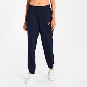 PUMA Graphic Women's Regular Fit Pants, Peacoat, extralarge-IND