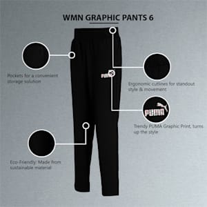 PUMA Graphic Women's Pants, Puma Black