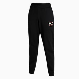 Graphic Women's Regular Fit Pants, Puma Black, extralarge-IND