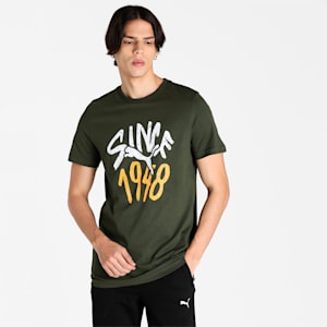 PUMA Graphic Men's Slim Fit T-Shirt, Forest Night, extralarge-IND
